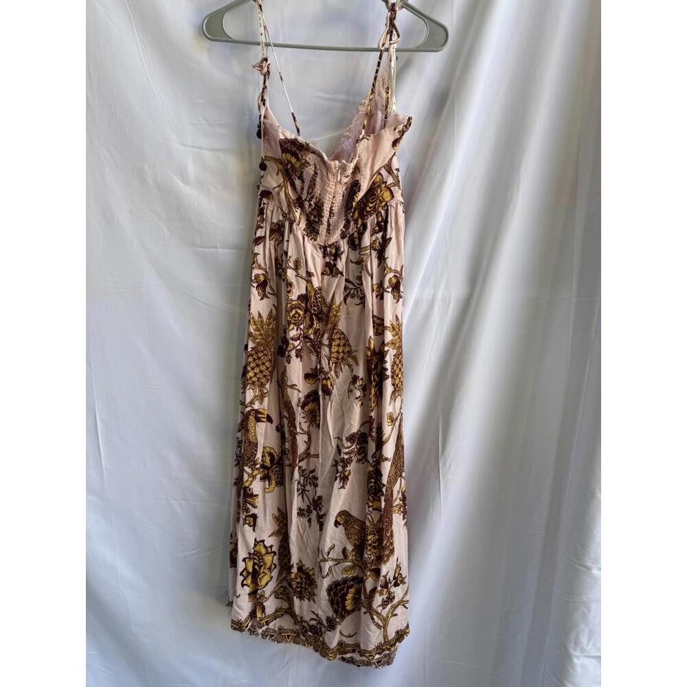 FARM Rio Tropical Pink Laces Midi Dress Size M (Small Stain) - Picture 4 of 7